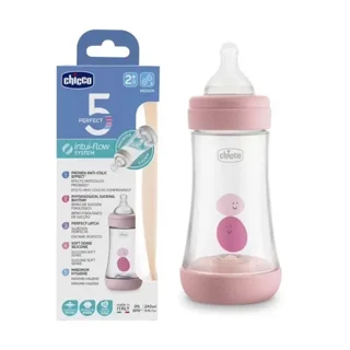 شیشه شیر چیکو مدلperfect 5 ظرفیت 240 میل 2+ ماه